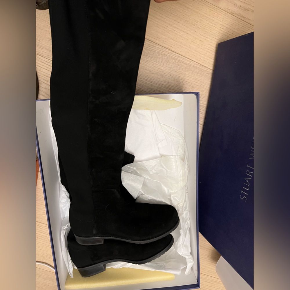 STUART WEITZMAN 50/50 SUEDE OVER THE KNEE BOOTS